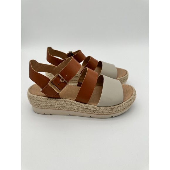 Dr. Scholl's Shoes - $95 Dr. Scholl's Shoes Once Twice Espadrille Wedge Sandal, Honey Brown 8 A129